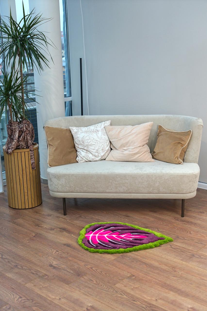 Ковер ручной работы Листок колеуса 75х55 см - фото 5 Ковер ручной работы Листок колеуса 75х55 см - фото 5