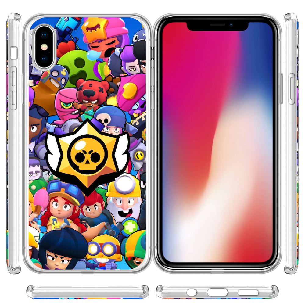 Чехол Boxface iPhone XS Brawl Stars Прозрачный силикон (35413-up2389-32139) - фото 3