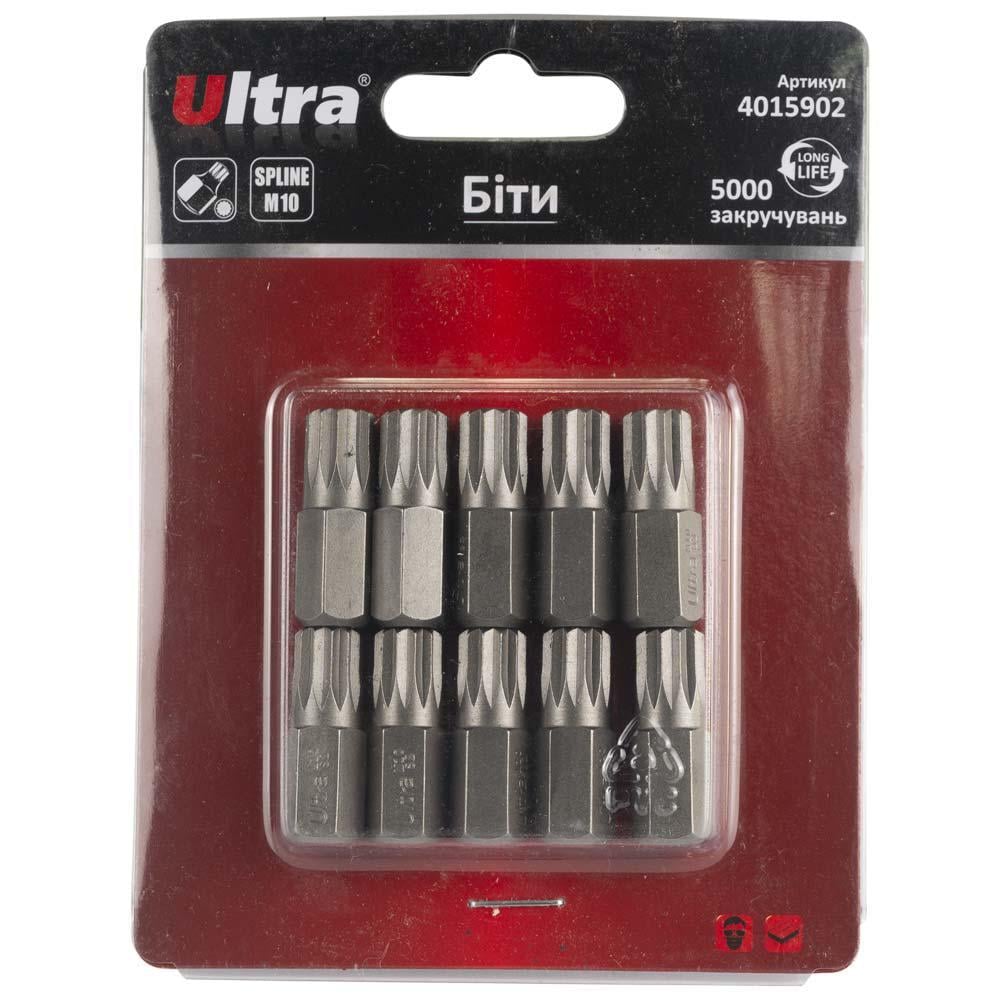 Набор бит Ultra Spline M10 x 30 мм 10 шт. S2 в блистере (4015902)