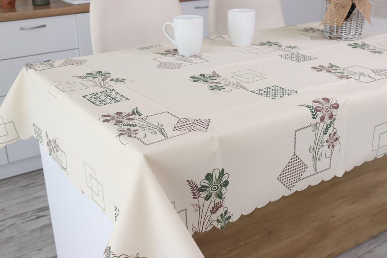 Скатерть виниловая с узором 110x140 см Белый (2248982033)