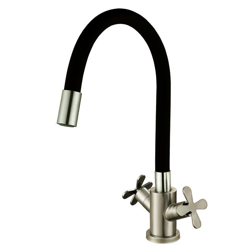 Смеситель для кухни Zerix GTA-011 REFL.BLACK SUS304 Черный (ZX4837)