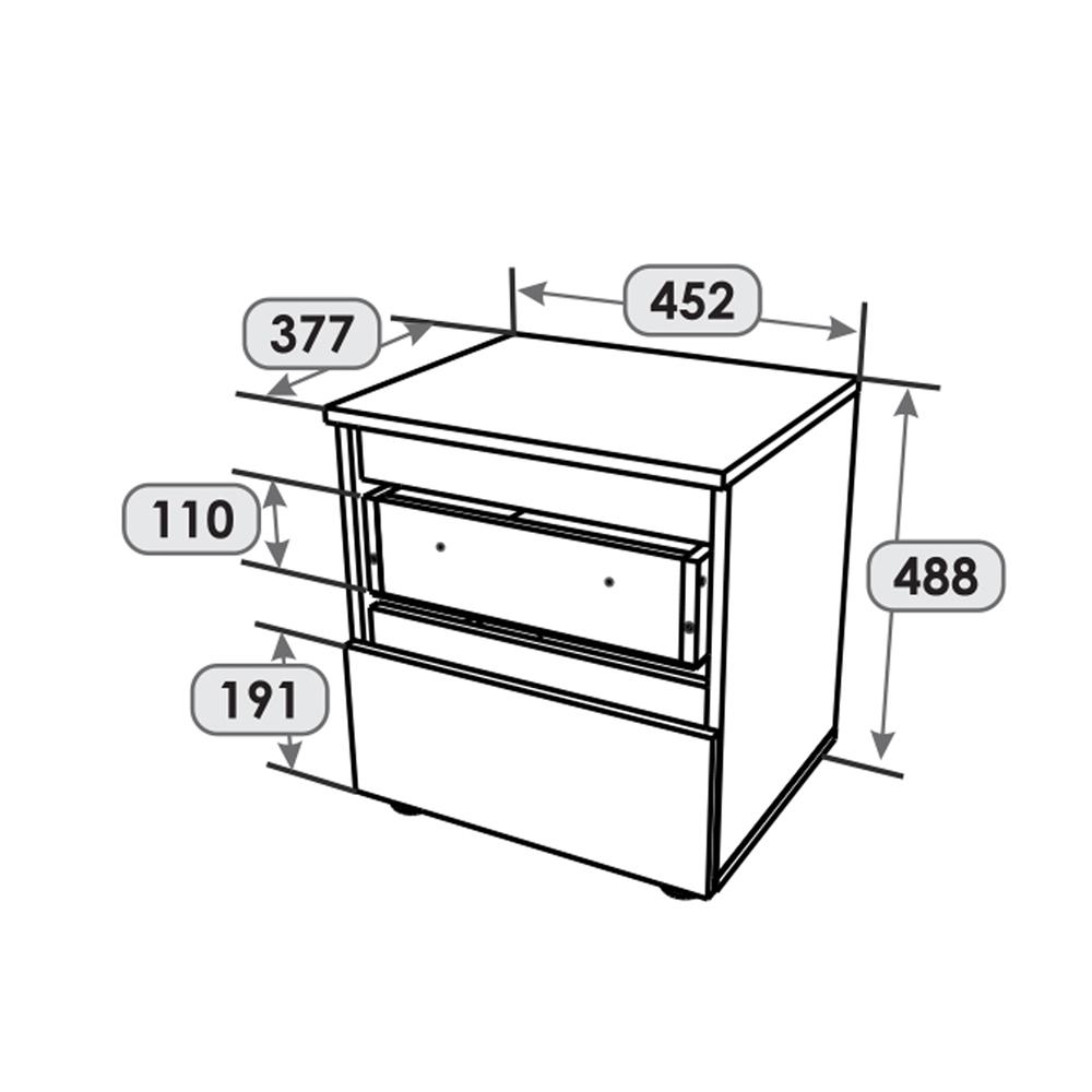 Тумба прикроватная Еверест ТЛ-1 Лайт 45х38х49 см Дуб Крафт белый (EVR-071083) - фото 6 Тумба прикроватная Еверест ТЛ-1 Лайт 45х38х49 см Дуб Крафт белый (EVR-071083) - фото 6