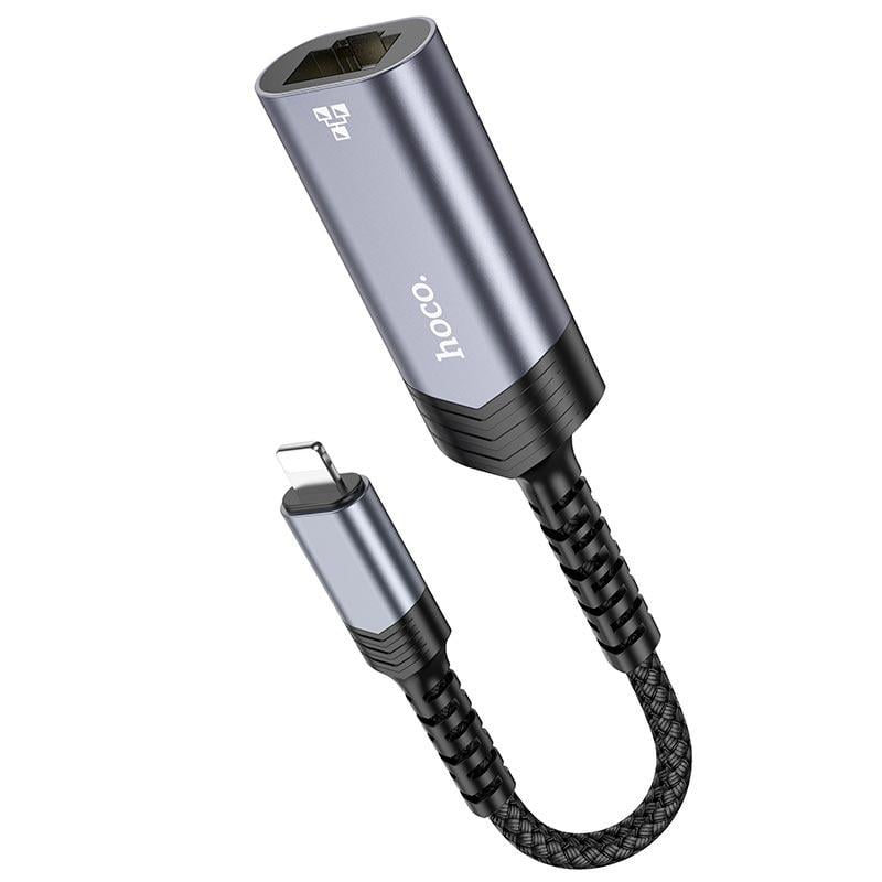 Перехідник Hoco iP ethernet UA26 RJ45 Lightning 100 Мбіт/с Чорний (609668) Перехідник Hoco iP ethernet UA26 RJ45 Lightning 100 Мбіт/с Чорний (609668)