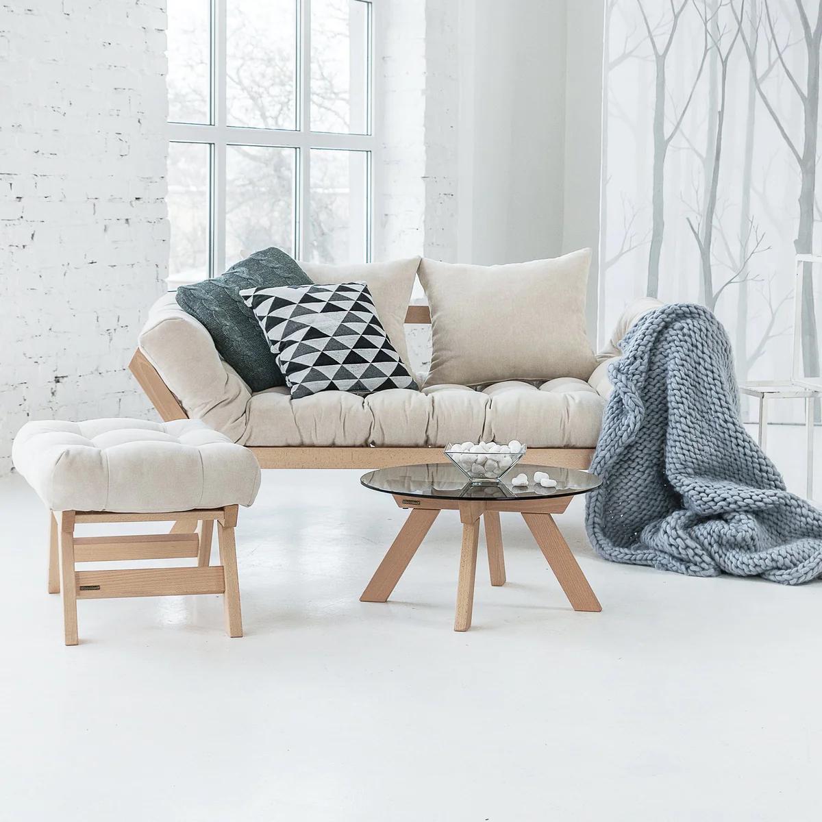 Диван-футон розкладний Woodman Allegro з масиву дерева Бук/Синій - фото 6 Диван-футон розкладний Woodman Allegro з масиву дерева Бук/Синій - фото 6