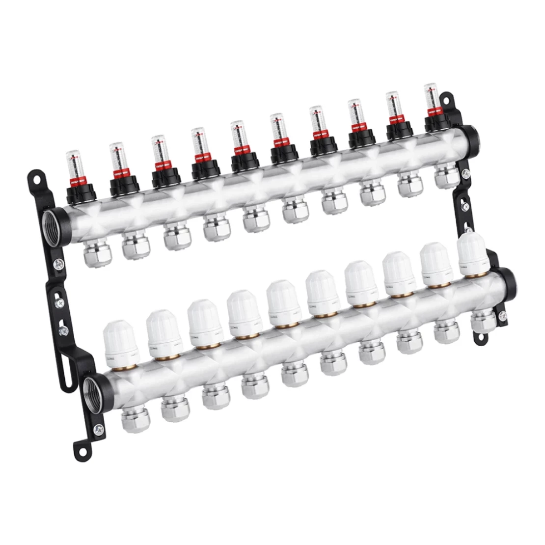 Колектор в зборі STA Classic на 10 виходів G1" з євроконусами нержавіюча сталь (TK-CV028320)