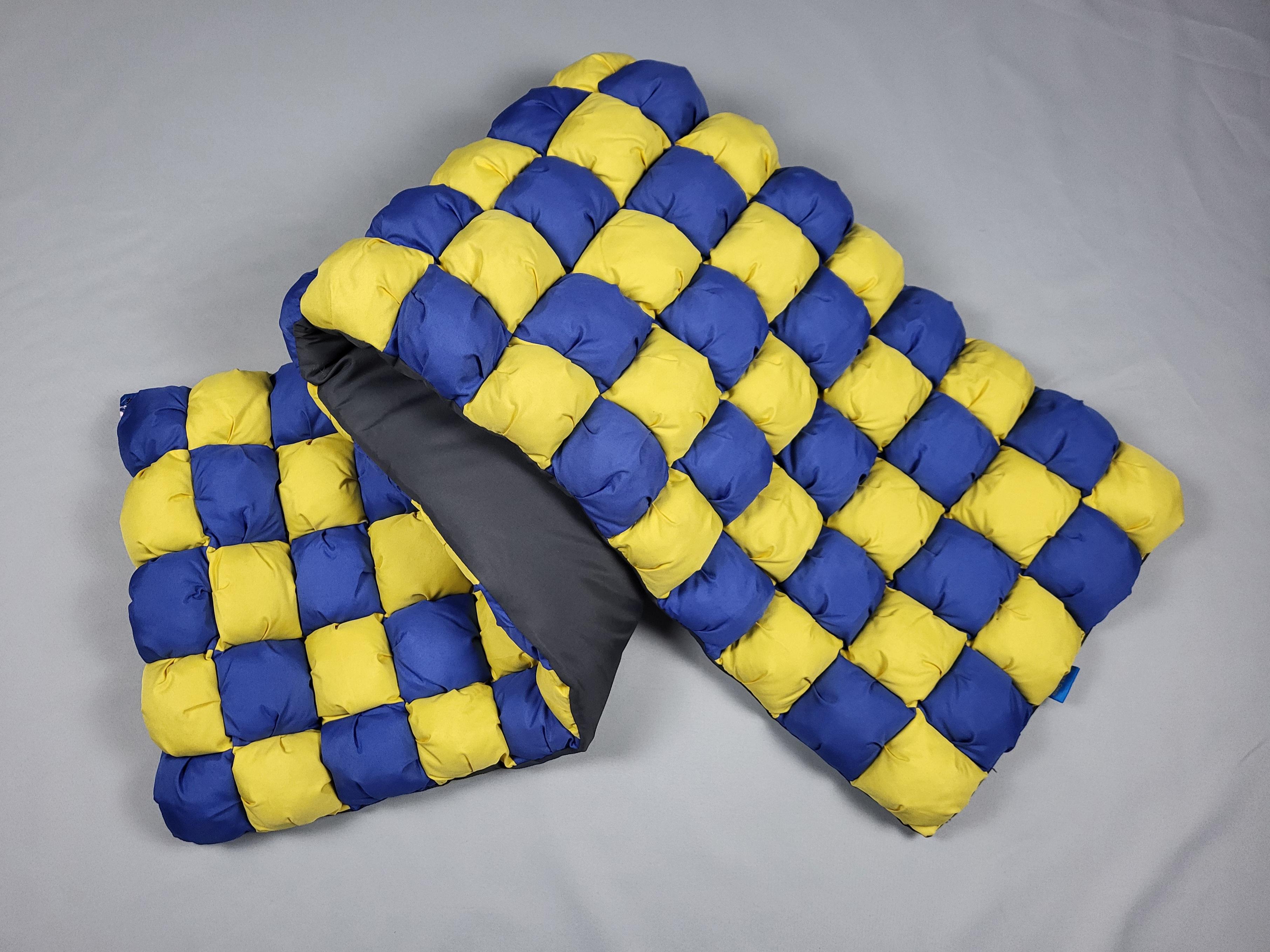 Подушка на подоконник из Oxford 200х50 см Желто-голубой (1452) - фото 3 Подушка на подоконник из Oxford 200х50 см Желто-голубой (1452) - фото 3