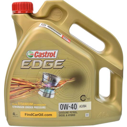 Моторное масло Castrol Edge A3/B4 SN/CF 0W-40 4 л (CASEDGE0W-404) Моторное масло Castrol Edge A3/B4 SN/CF 0W-40 4 л (CASEDGE0W-404)