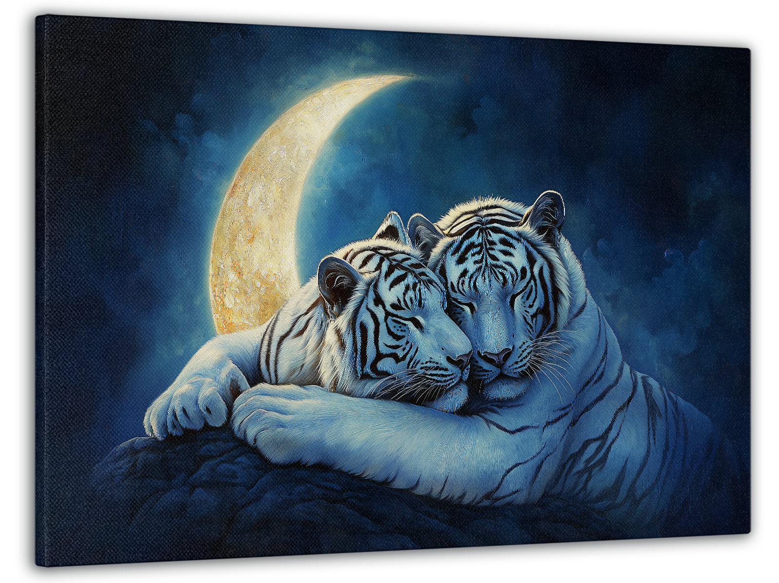 Картина на полотні Mako тигри під місяцем 60x100 см (MK10625)
