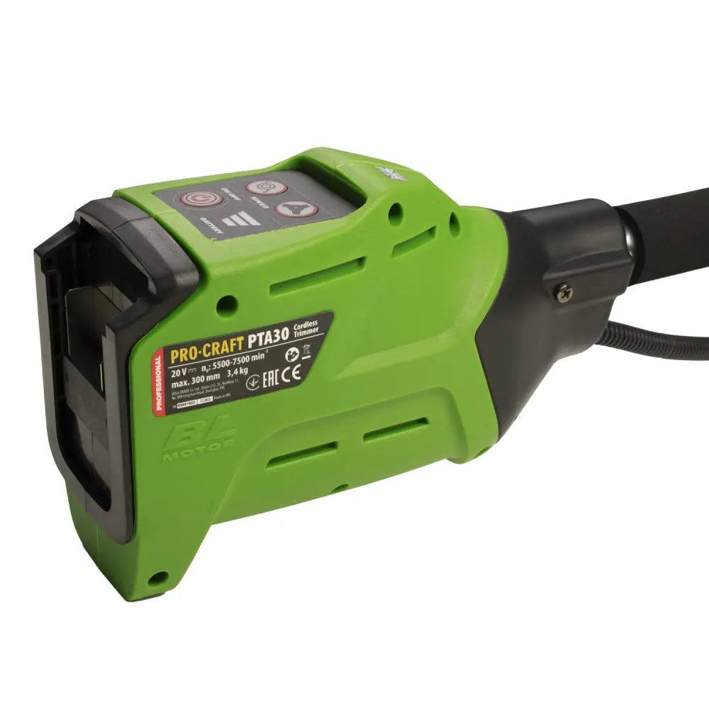 Триммер аккумуляторный ProCraft PTA30 без аккумулятора и без зарядного устройства - фото 4 Триммер аккумуляторный ProCraft PTA30 без аккумулятора и без зарядного устройства - фото 4