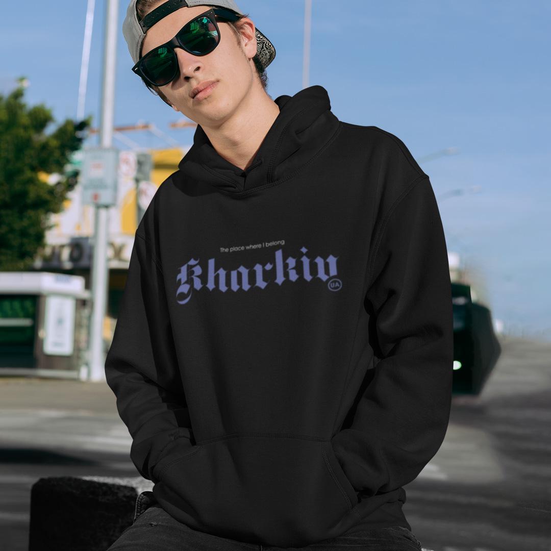 Худи флисовый унисекс Харьков Дом с химерами XL Черный (00000005140) Худи флисовый унисекс Харьков Дом с химерами XL Черный (00000005140)