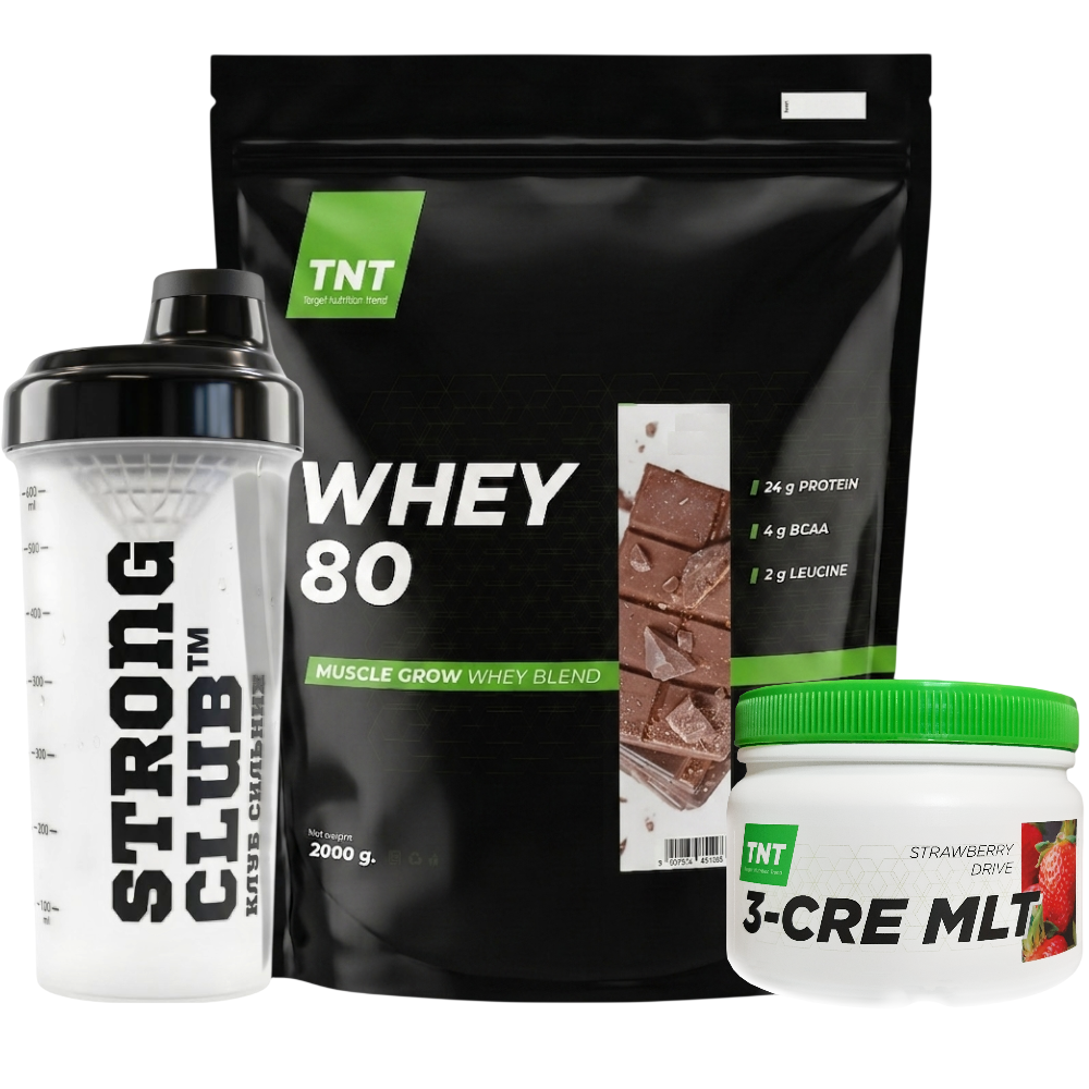 Комплекс TNT Nutrition Протеїн 2 кг/Креатин 0,3 кг/Шейкер