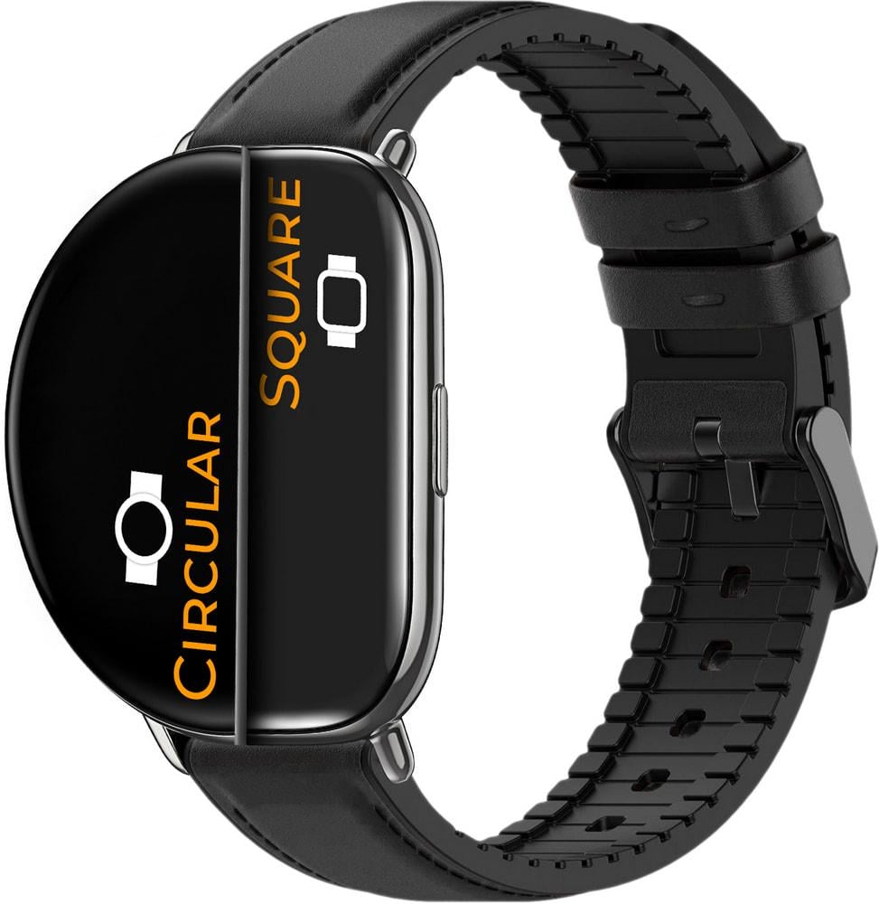 Ремінець шкіряний Tamyx для ZEPP E Square/Circular Black (31603-2B) Ремінець шкіряний Tamyx для ZEPP E Square/Circular Black (31603-2B)