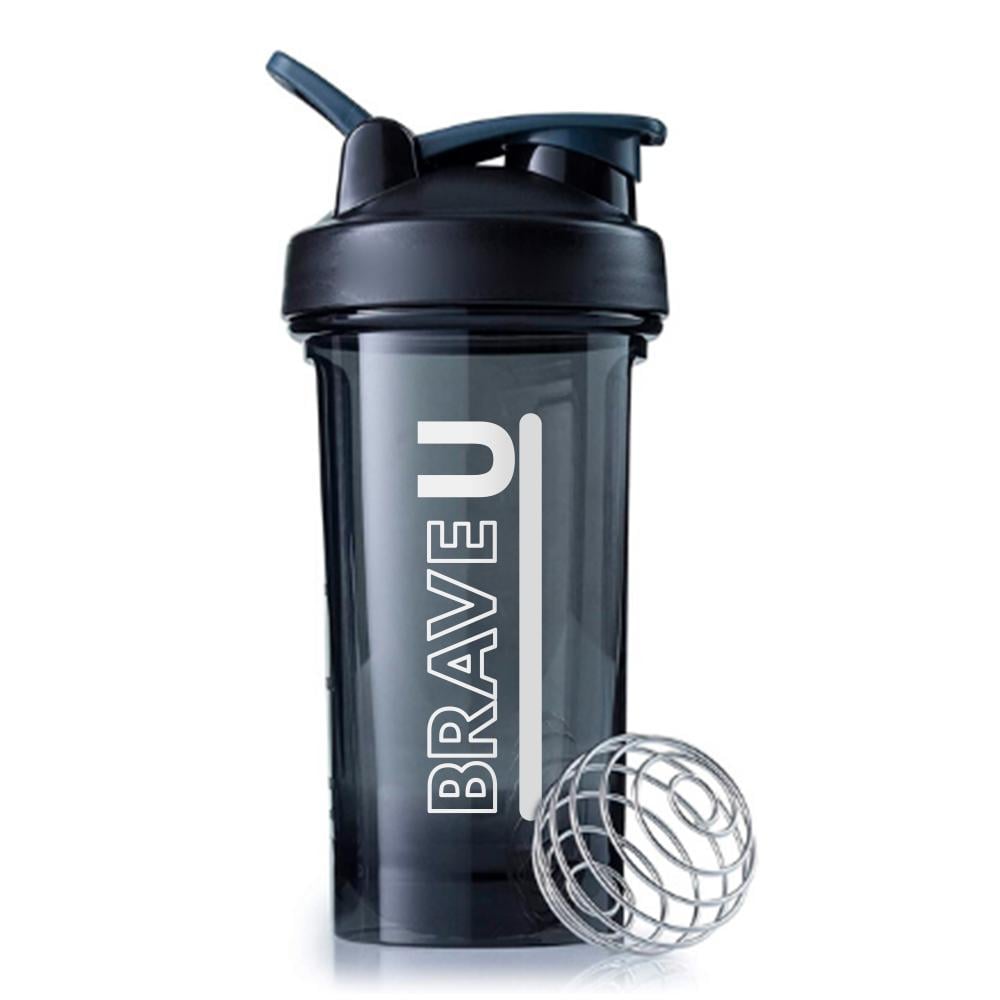 Шейкер для спортивного з пружиною 600 мл (BraveU-premium-3)