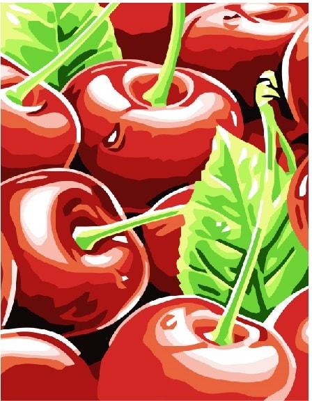 Картина за номерами Brushme GX8224 Стигла вишня 40x50 см (1310440194)