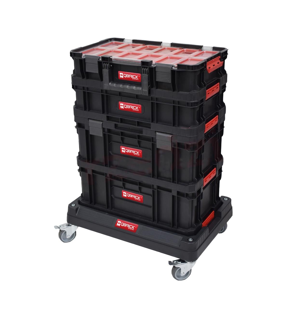 Набор ящиков для инструмента Qbrick System PROMO SET II 7в1 со съемными органайзерами модульные на колесах 59х82х39 см