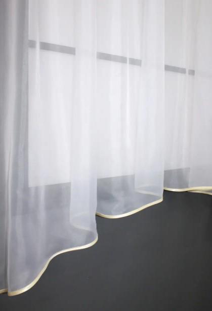 Гардина с аркой/ламбрекеном на кухню 270х170 см Белый/Бежевый (025к) - фото 2