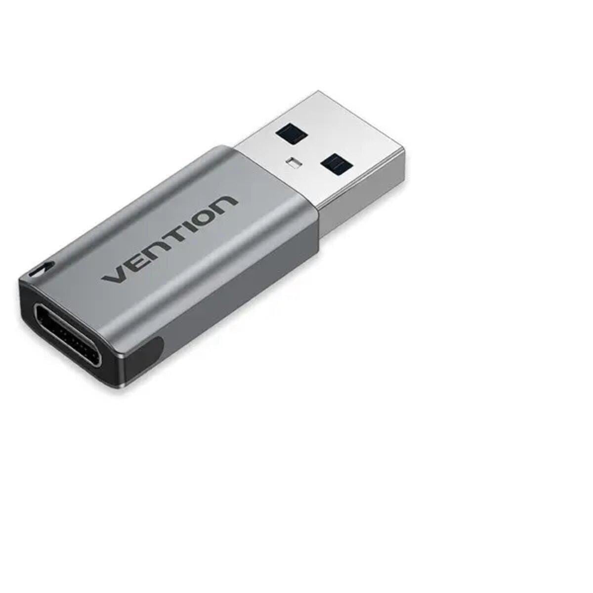 Переходник Vention USB 3.0 Male to USB-C Female Adapter Alloy Type CDPH0 Gray Aluminum (577271)