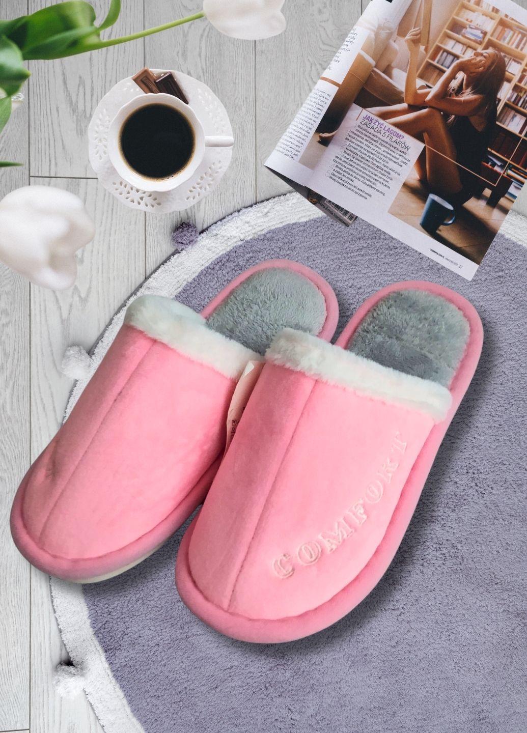 Тапочки теплые Classic Slipper р. 36 23 см Розовый (7232) - фото 3