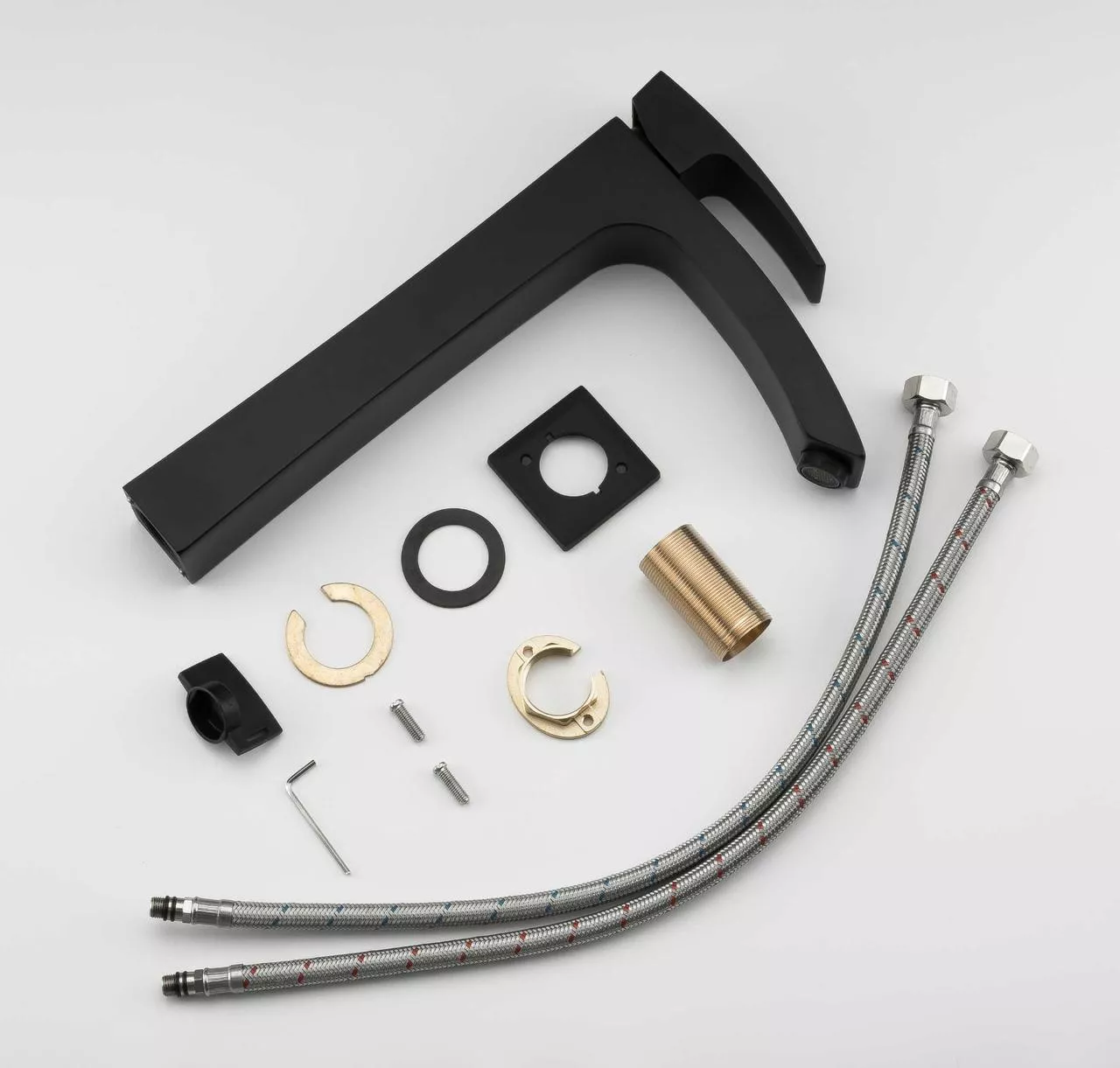 Смеситель для умывальника Gappo G1007-16 Черный (1042406) - фото 6