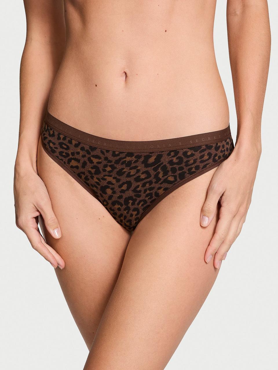 Трусики жіночі Victoria's Secret Stretch Cotton Bikini M Коричневий (2356868528)