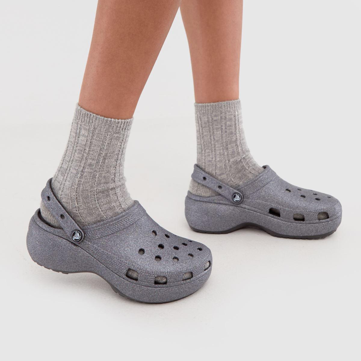 Сабо с блестками Crocs Classic Platform Glitter р. W9/EUR 39-40 Silver (9381498) - фото 9 Сабо с блестками Crocs Classic Platform Glitter р. W9/EUR 39-40 Silver (9381498) - фото 9