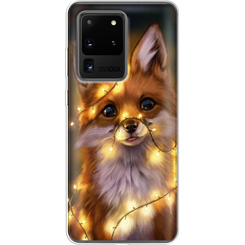 Чохол Boxface Samsung G988 Galaxy S20 Ultra Різдвяна Лисичка Прозорий силікон (38878-up2399-38878)