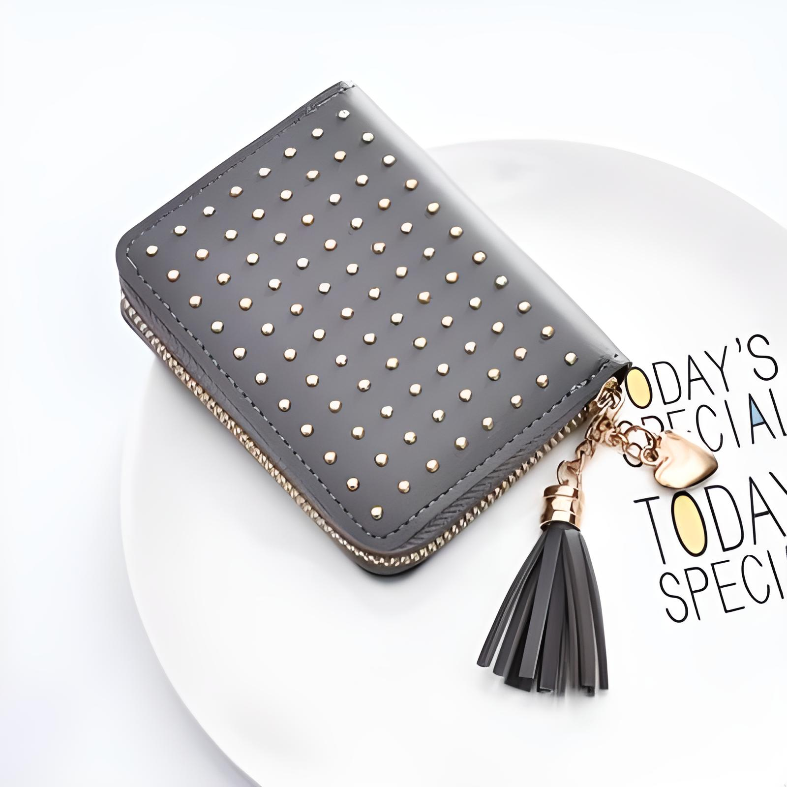 Кошелек с сердечком и косточкой Серый (500.27)