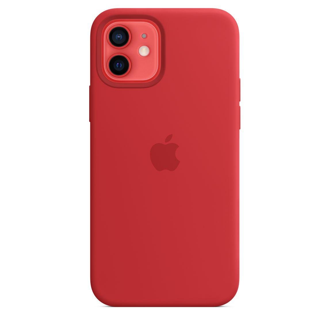 Силиконовый чехол-накладка Apple Silicone Case with MagSafe for iPhone 12/12 Pro, Product Red (HC) - фото 7