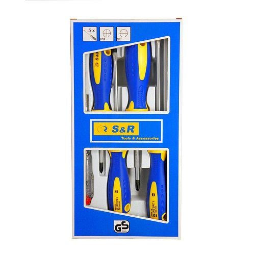 Набір викруток S&R серії S2 з тестером 5 шт. (250681105)