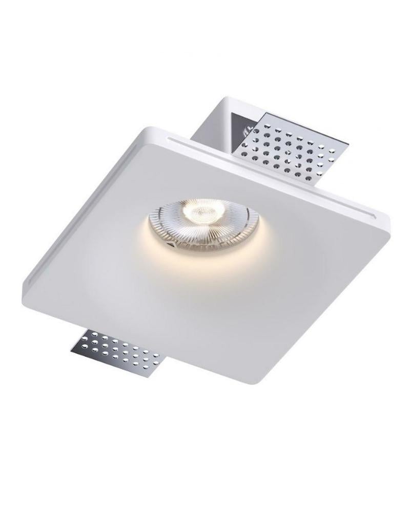 Точечный светильник врезной гипсовый Kloodi KD-GIPS SQ120 H45 GU10 10W IP20 Белый (28675941)