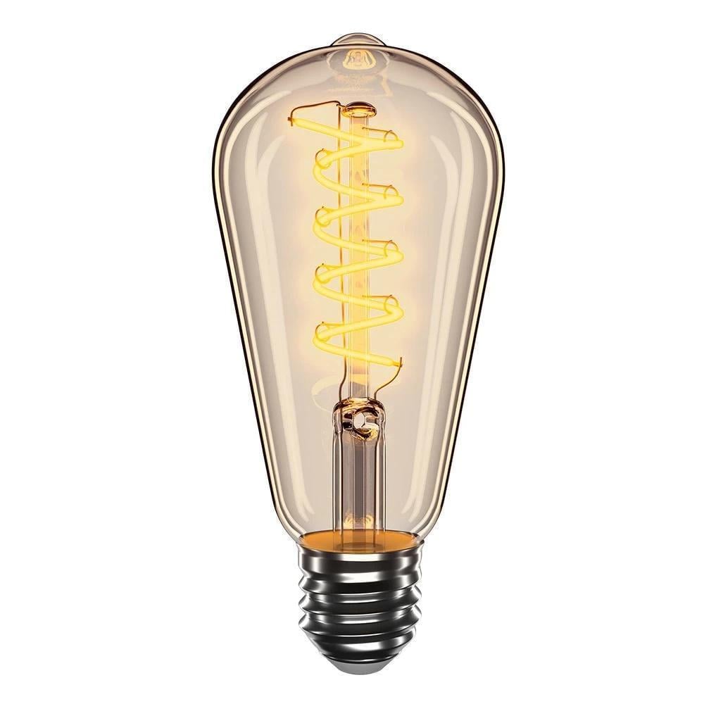 LED-лампа Velmax V-Filament-Amber-ST64-Спіраль-V 4W E27 2700K 300 Lm (28688260)