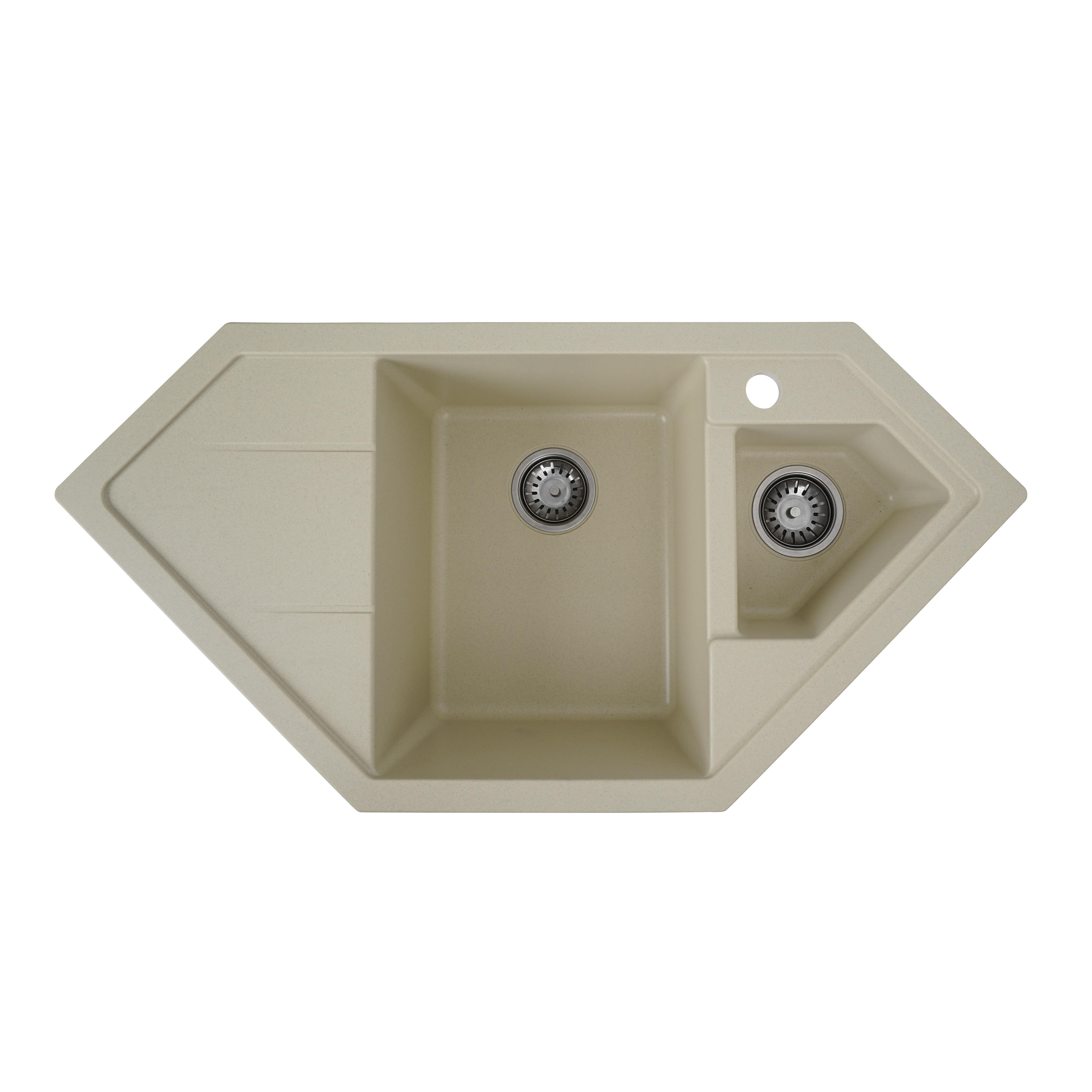 Мойка для кухни Platinum 9950 Pandora гранит матовый Айвори