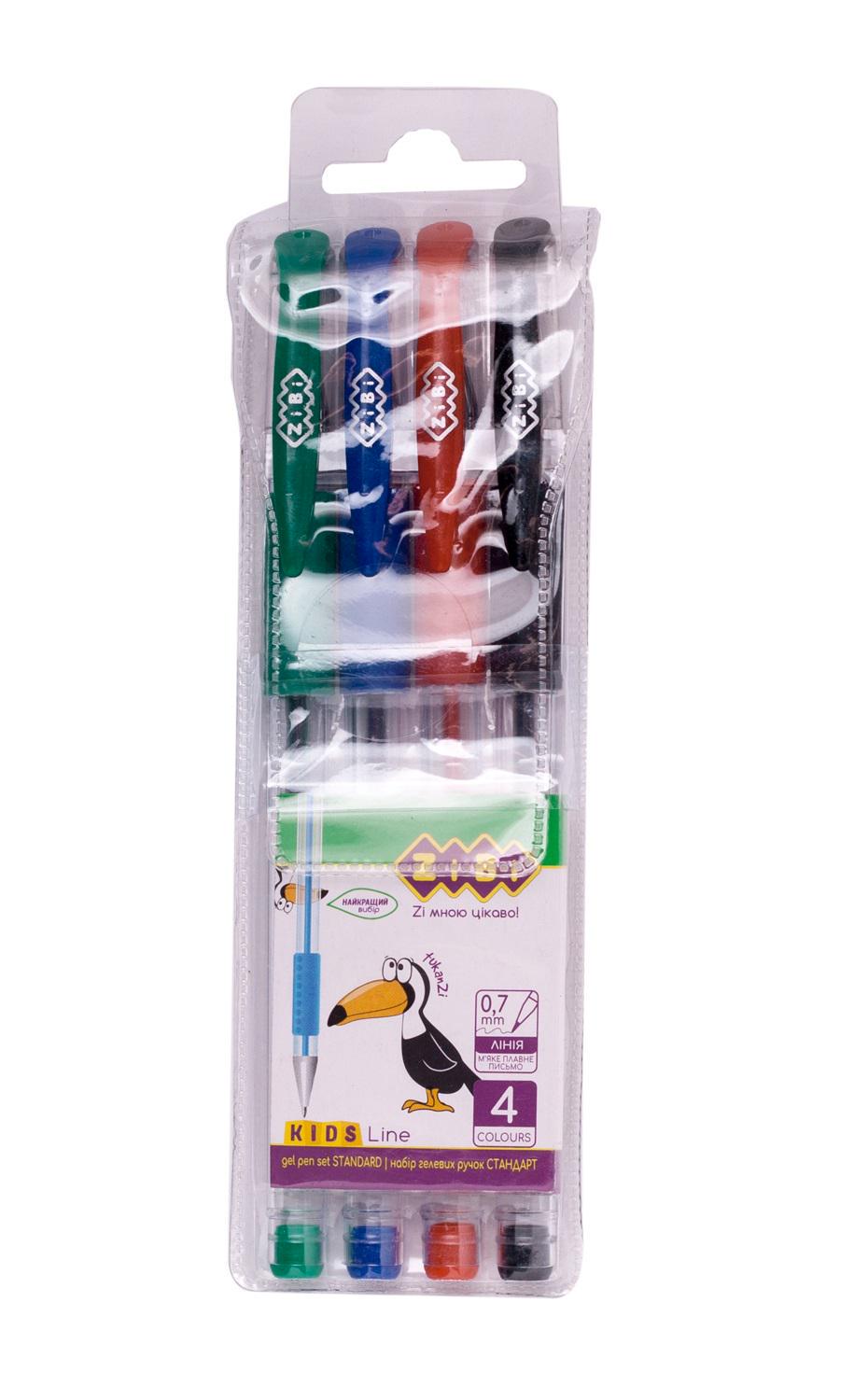 Набір ручок гелевих standard 4 шт. (MTT-111302)