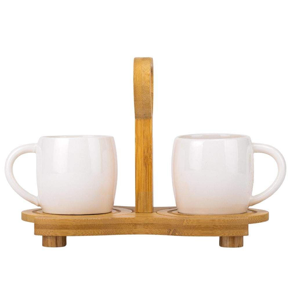 Набор кружок с бамбуковой подставкой Дуэт 17 см (9184-006)