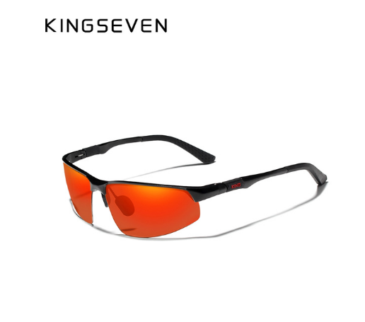 Чоловічі сонцезахисні окуляри для водіїв Спорт з поляризованими лінзами N9121 KINGSEVEN Чорний/Червоний - фото 5 Чоловічі сонцезахисні окуляри для водіїв Спорт з поляризованими лінзами N9121 KINGSEVEN Чорний/Червоний - фото 5