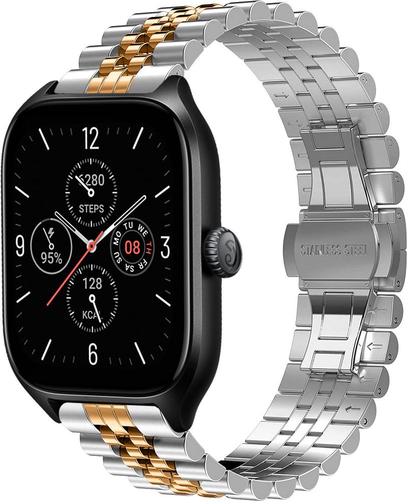 Браслет металлический Stech Line для Amazfit GTS 4/Mini Silver Rose (29521-68)