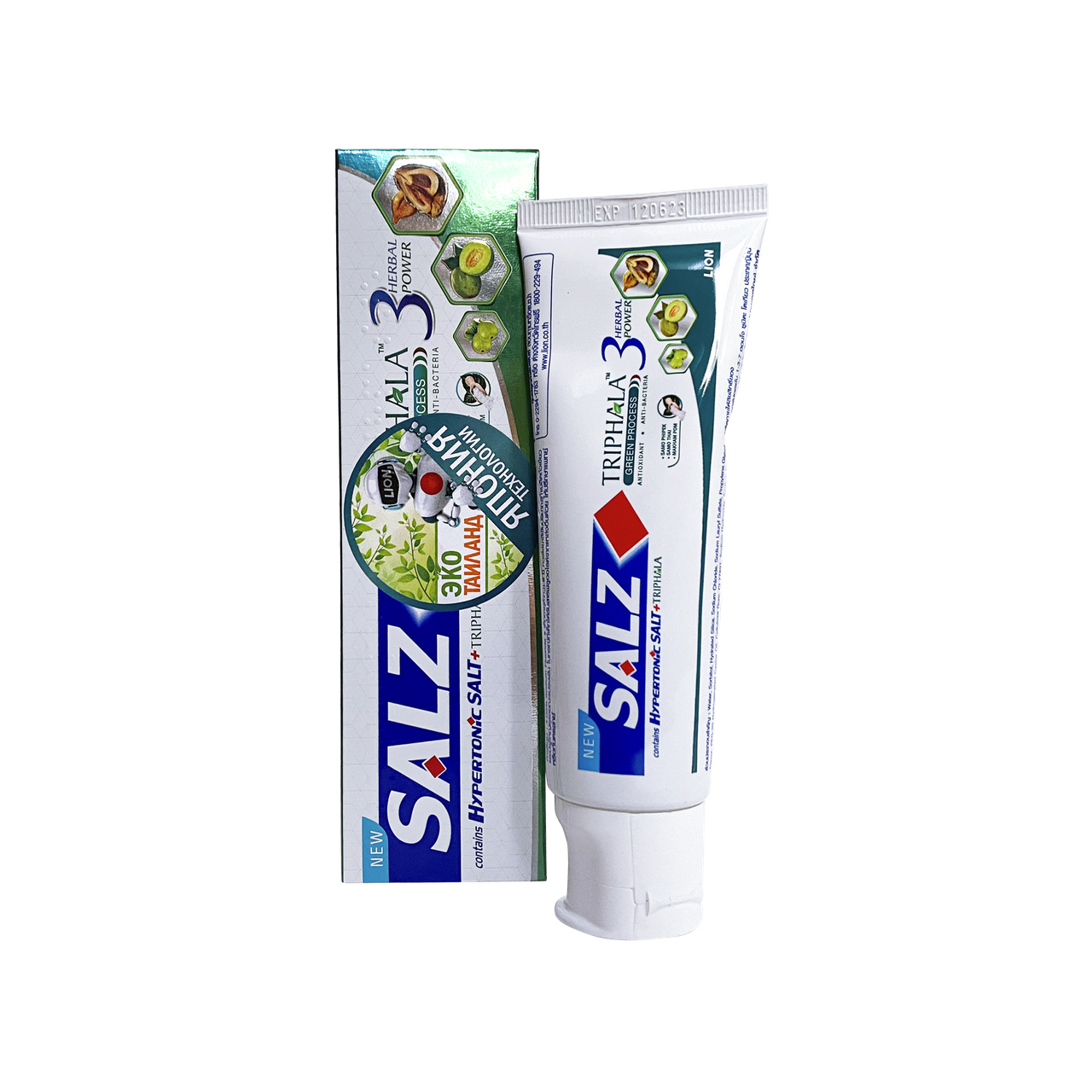 Зубная паста Lion Thailand Salz Herbal с гипертонической солью и трифалой 90 г