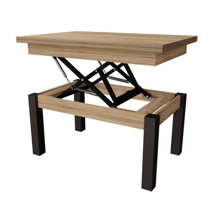 Стіл-трансформер журнальний Neman Баттерфлай дерево/ДСП Дуб сонома/Венге - фото 5 Стіл-трансформер журнальний Neman Баттерфлай дерево/ДСП Дуб сонома/Венге - фото 5