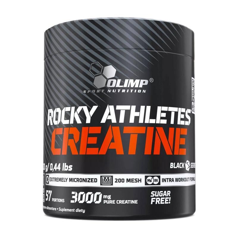 Креатин моногидрат с магнієм і B6 Olimp Rocky Athletes Creatine Black 200 г