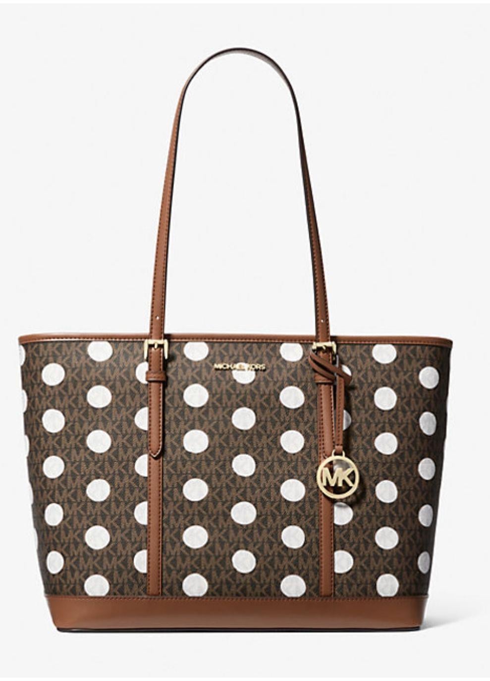 Сумка Michael Kors Jet Set Large Polka Dot Signature Logo Tote Bag (35S5GTVT30)