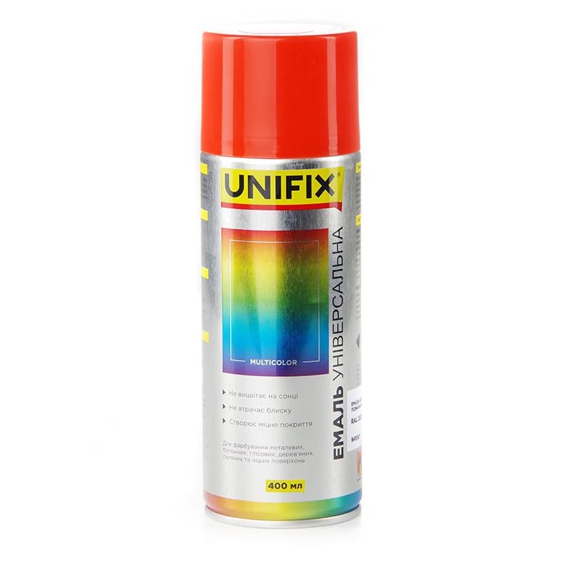 Эмаль Unifix акриловая универсальная 400 мл RAL 2004 Оранжевый глянец (941007)