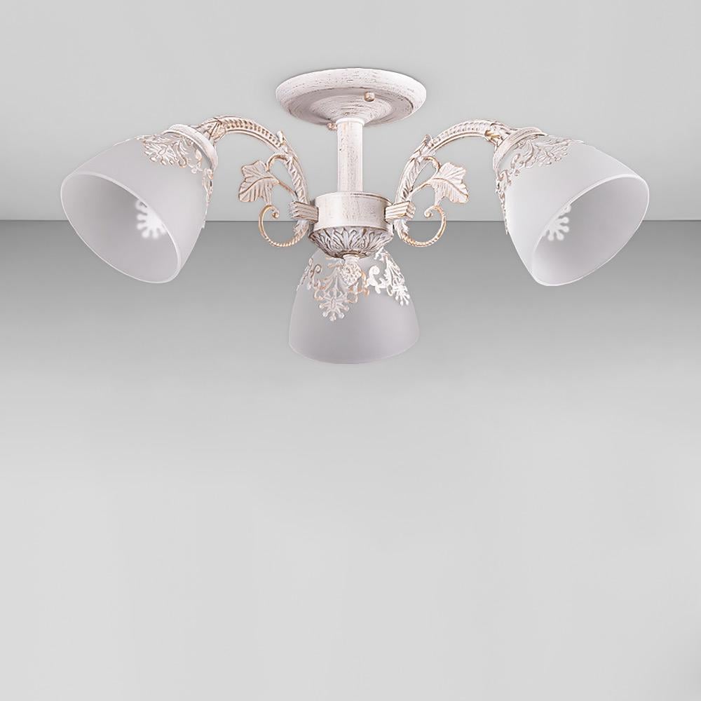 Люстра потолочная Light House SH-18212/3D WG E27 600х600х200 мм Белый/Золотой