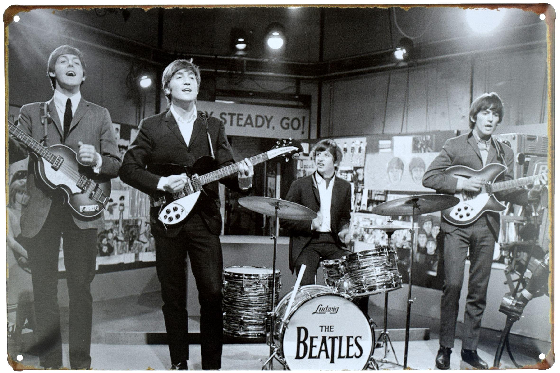Табличка металлическая The Beatles Концерт 20x30 см
