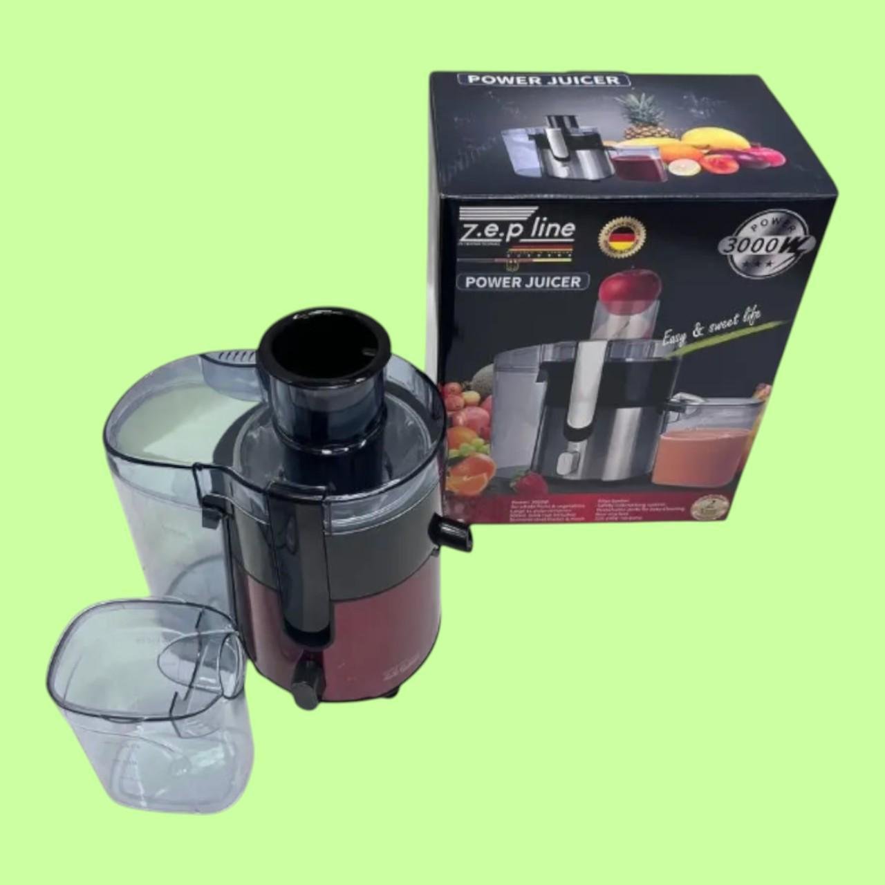 Соковижималка електрична Zepline ZP-099 з автоматичним викидом м'якоті 3000 Вт 0.6 л (є131) - фото 7 Соковижималка електрична Zepline ZP-099 з автоматичним викидом м'якоті 3000 Вт 0.6 л (є131) - фото 7