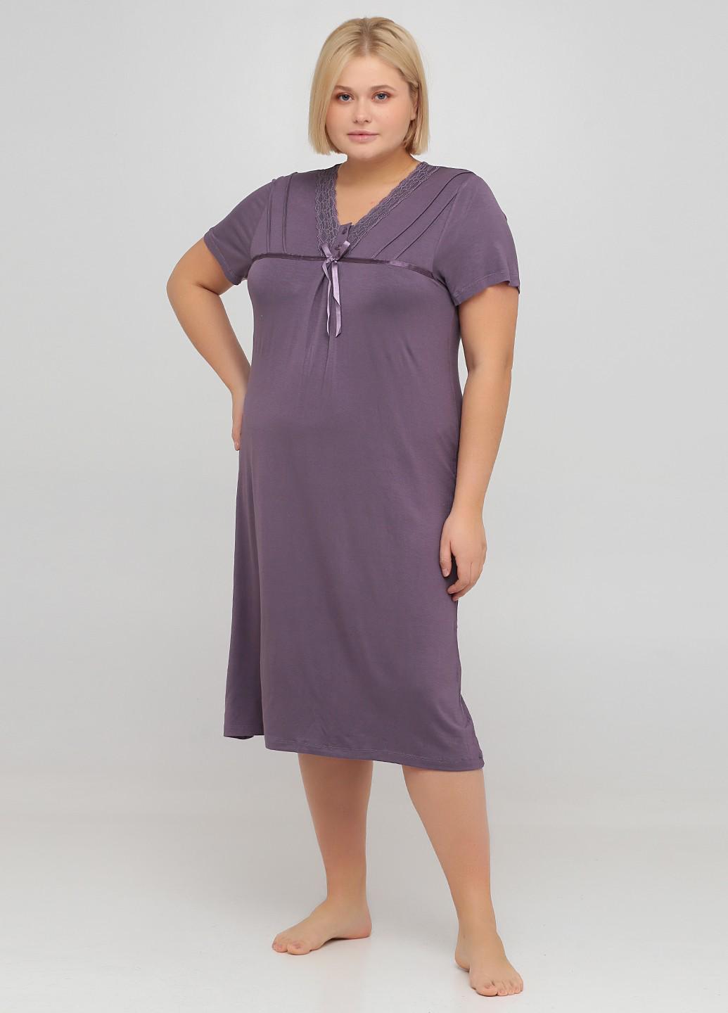 Ночная рубашка женская Cotpark 2XL Баклажановый (13363-35)