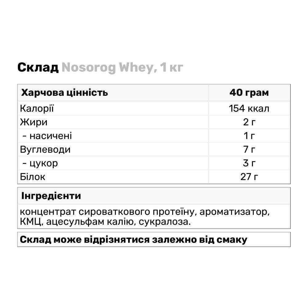 Протеїн Nosorog Whey 1 кг Морозиво (8324V12956) - фото 3