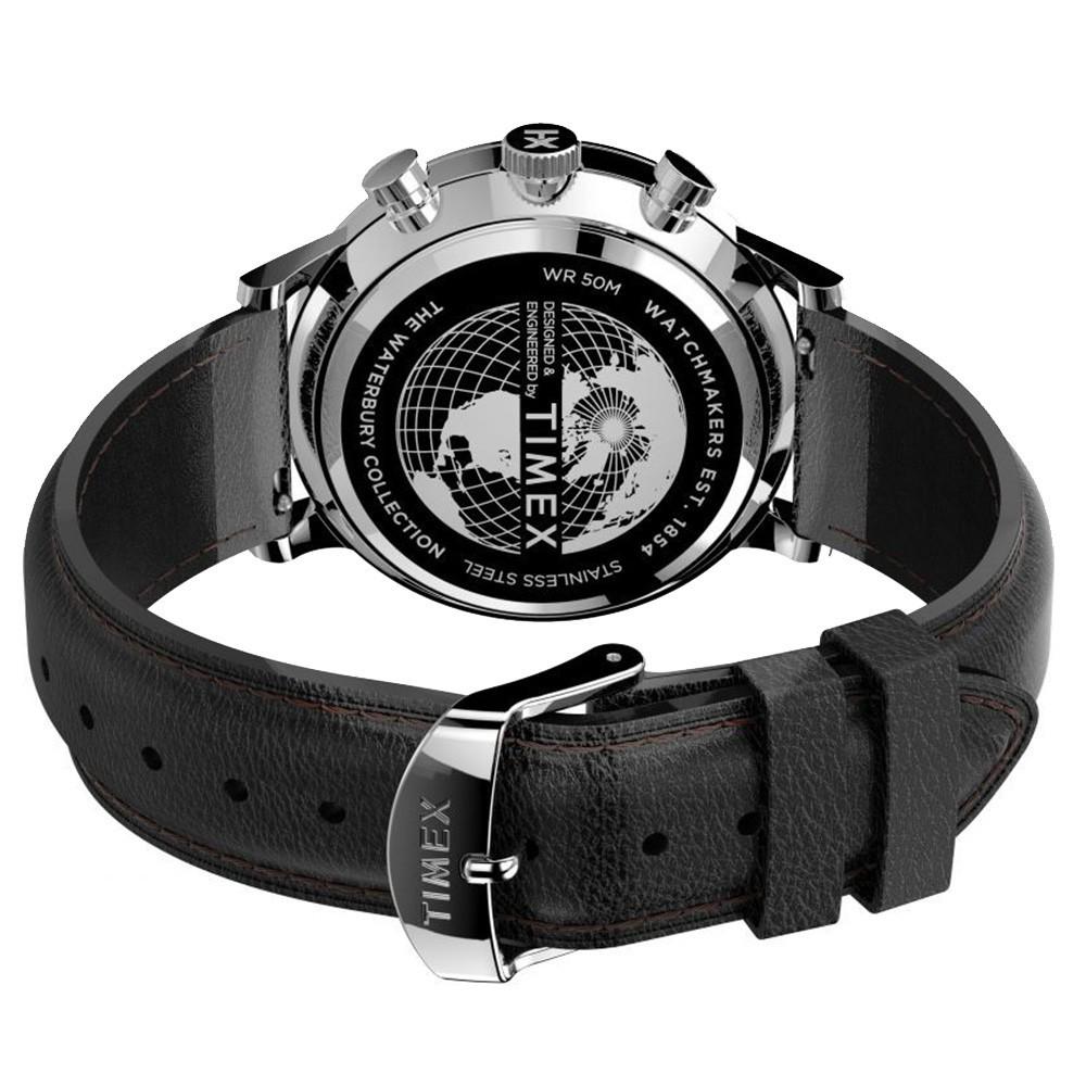 Наручные часы мужские Timex Waterbury Classic Chrono кварцевые Silver (Tx2u88100) - фото 2