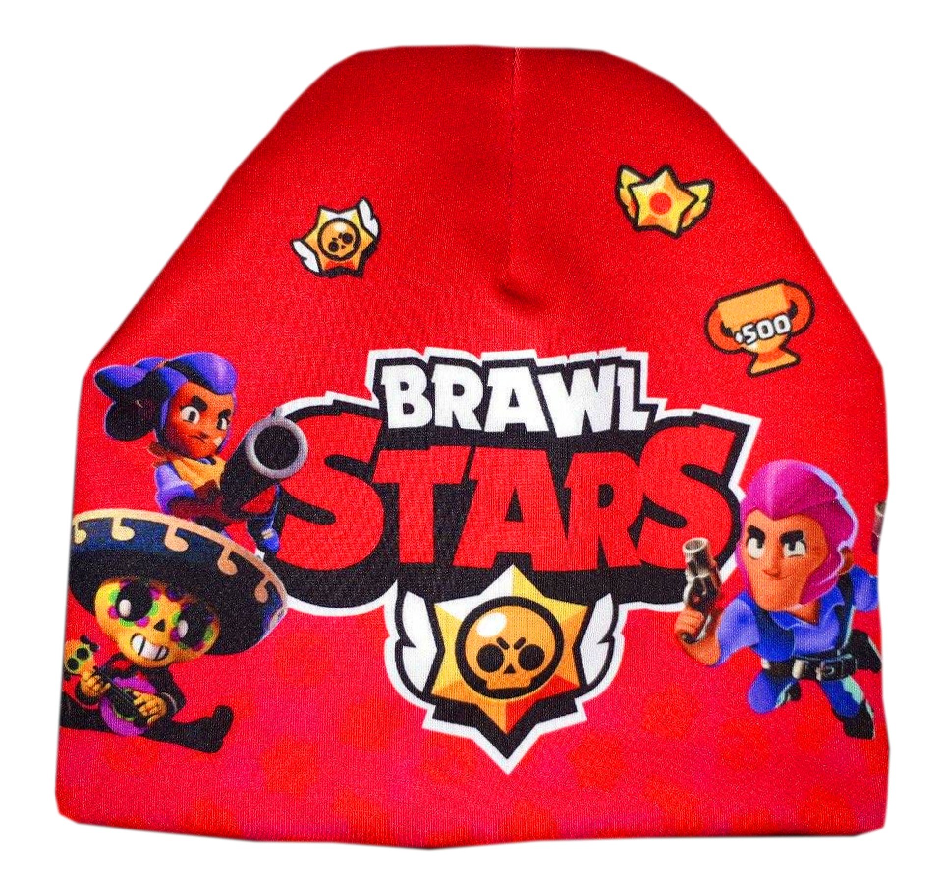 Детская трикотажная шапка Бравл Старс, цвет красный