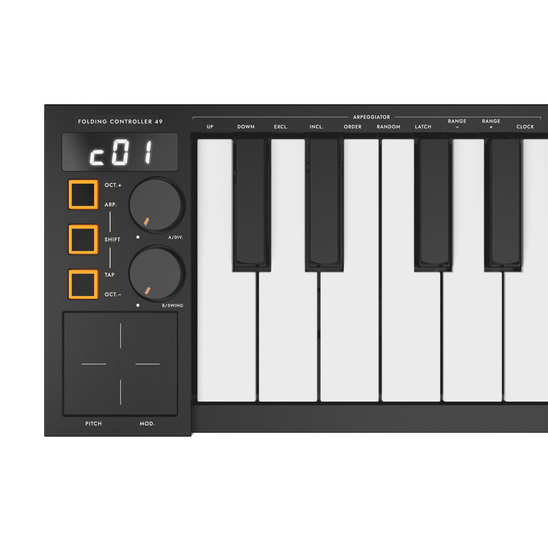 Синтезатор CarryOn Folding Controller MIDI-контролер розкладний 49 клавіш Black (128039) - фото 6