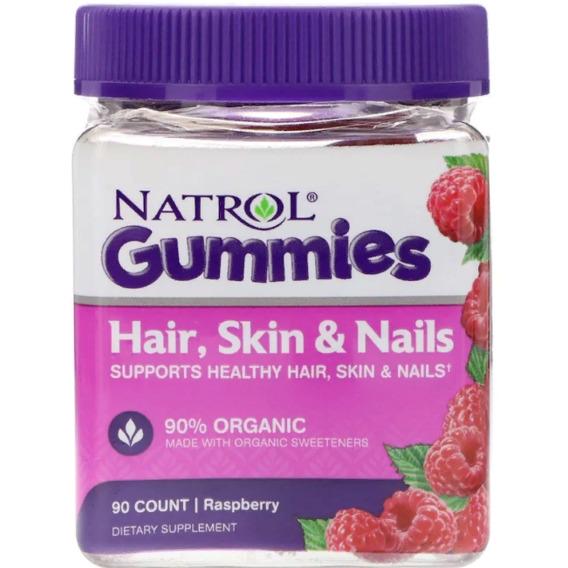 Комплекс для кожи и ногтей Natrol Gummies 90 таблеток Raspberry (NTL-07369)